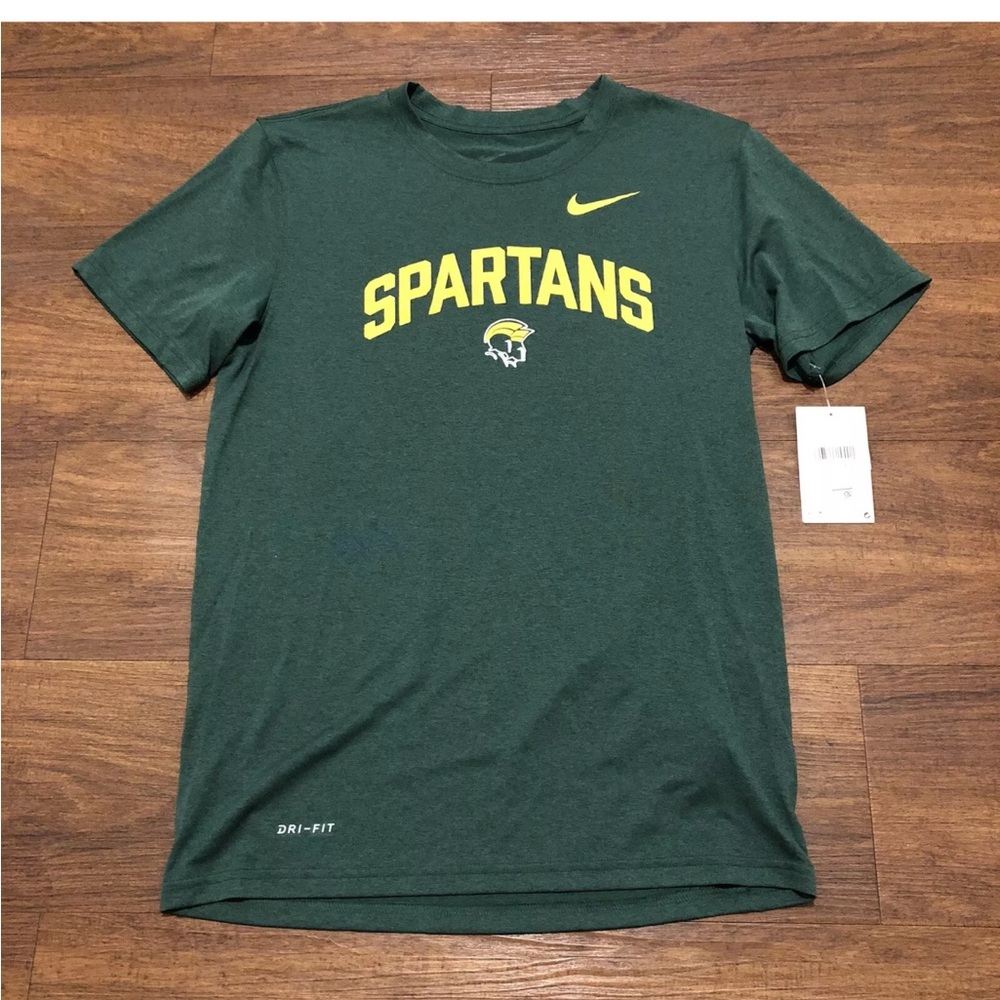 Nike Norfolk State Spartans Short Sleeve Dri-Fit Shirt Men’s Size Medium Green M